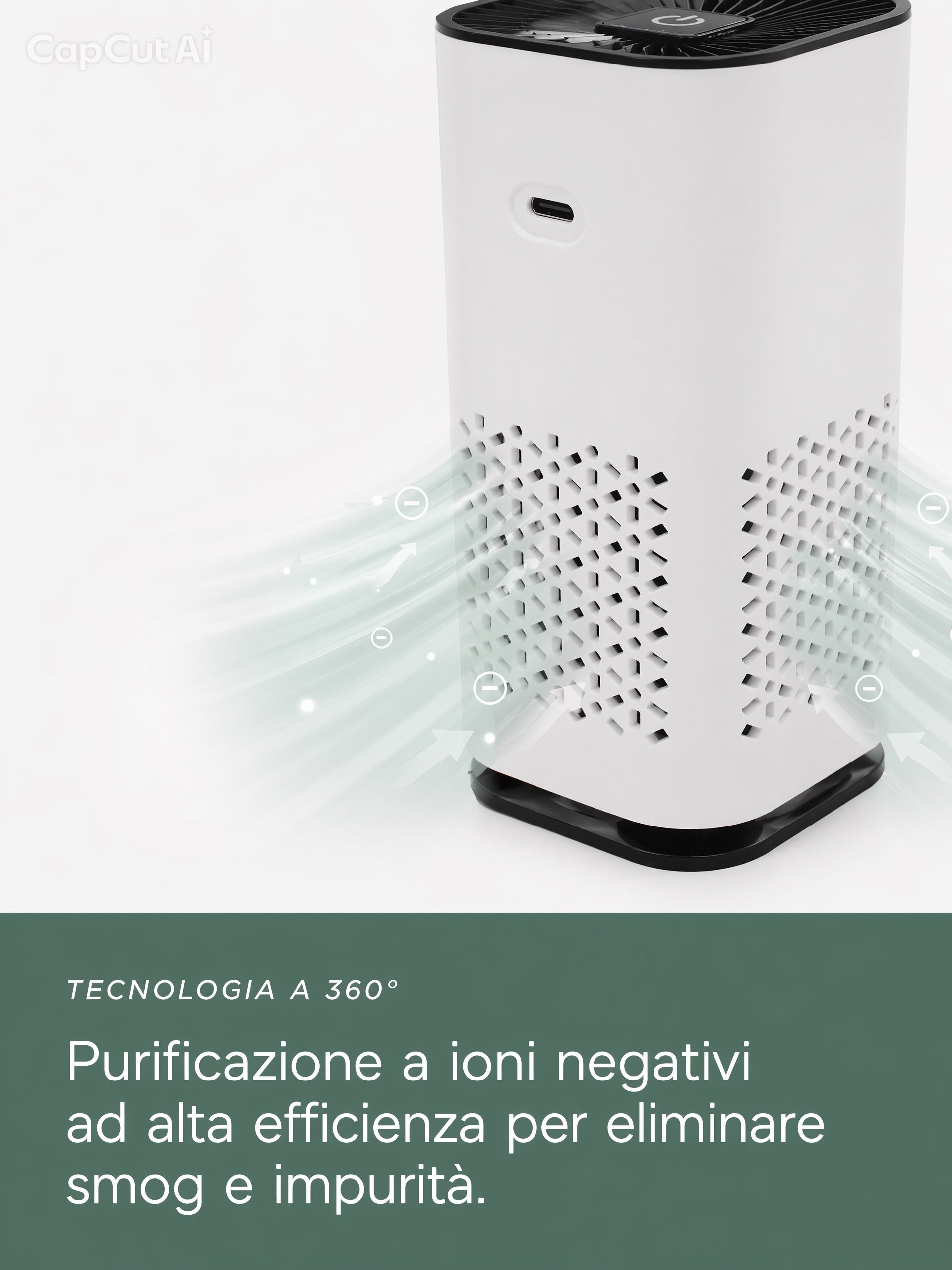 Purificateur d'Air Portable Flowgrid™ – Ioniseur à Ions Négatifs pour Voiture et Maison