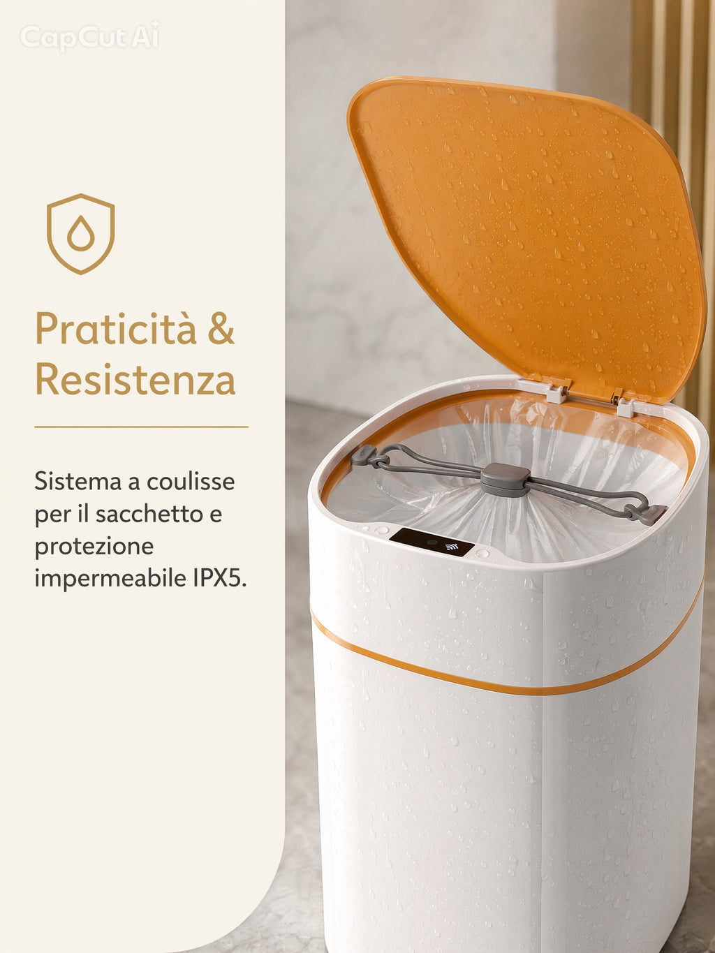 Poubelle automatique à ouverture par capteur – Design moderne