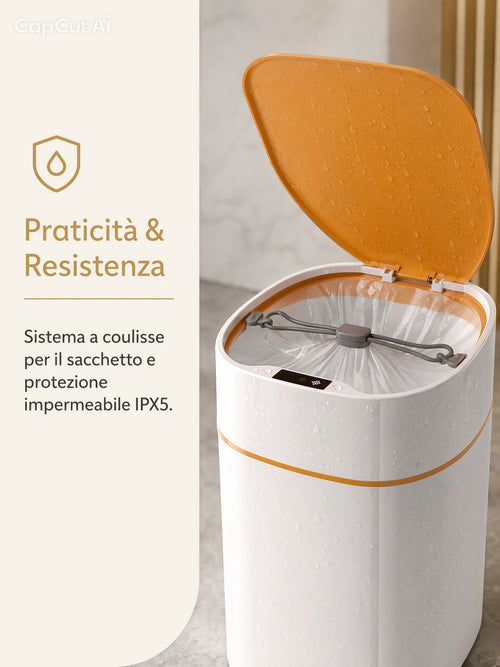Poubelle automatique à ouverture par capteur – Design moderne