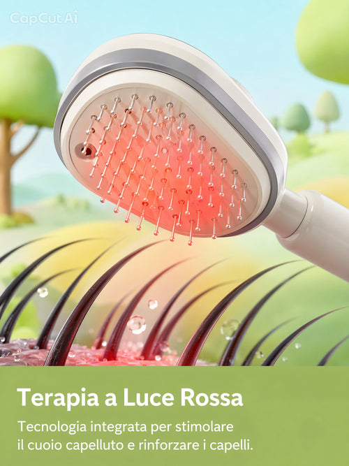 "Brosse professionnelle à nébulisation – Traitement hydratant profond et massage capillaire